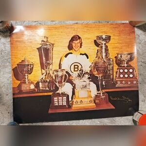 Bobby Orr Boston Bruins autographed 24"x 18" poster